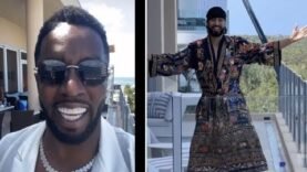 Diddy And French Montana PAUSE Worthy Conversation While On Vacation TOGETHER in Mexico