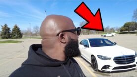 JUST NASTY 🤮 Cops stopped to see my new Mercedes S-Class… White with RED GUTS and BLACK RIMS