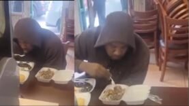 After Threatening Jews Backfired Kanye Goes Back To The Hood To Eat Soul Food.. Black Again?