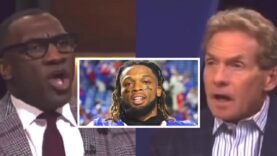Shannon Sharpe & Skip Bayless Have HEATED ARGUMENT Over Skip  Damar Hamlin Tweet “YOU CUT ME OFF &..