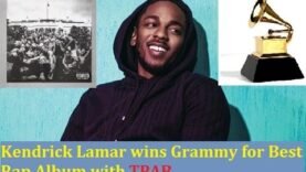 Kendrick Lamar Wins The Grammy for Best Rap Album with To Pimp A Butterfly.