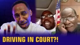 Reacting to man driving with suspended license…while talking to a judge