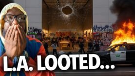 Kobe, Gigi Mural Destroyed, Apple and CVS Looted, Downtown Los Angeles On Fire Over Illegal Migrants