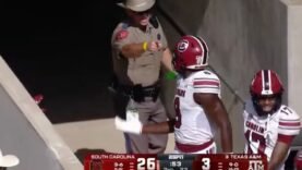UNHINGED Texas State Trooper Mad Because A&M Was Losing, SHOVE NC Players